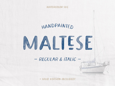 Maltese Watercolor Font font hand hand painted handpainted lettering painted svg typeface watercolor