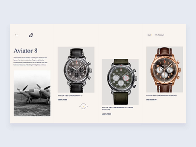 Redesign concept of a popular watch brand - animation part 2 3d animated animation clean concept design desktop gif gold interactions minimal modern smooth transitions ui ux video watches website white