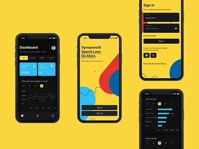 synapsesai analysis app cloud app dashboard design mobile mobile app severless ui ux