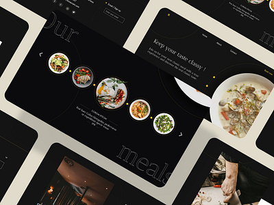 Rebound of Classic restaurant - Home page classic color creative design homepage identity kit landingpage layout luxury minimal rebound restaurant ui uiux ux wireframe