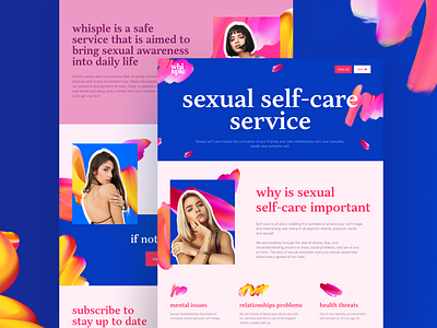 Whisple. Sex-tech project branding colors design desktop fashion illustration landing page layout design photography ui uidesign user interface ux web web design website