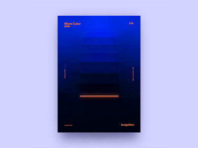 MoreColour 036. blue gradient lines poster poster a day poster art poster design posters scroll