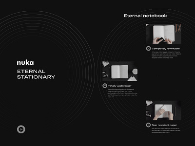 Eternal notebook black design digital landing page monochrome ui ui design ux vector web