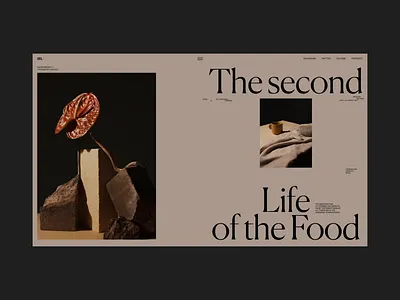 The Second life of the Food Animation interface motion promo stilllife typography ui ux video web website