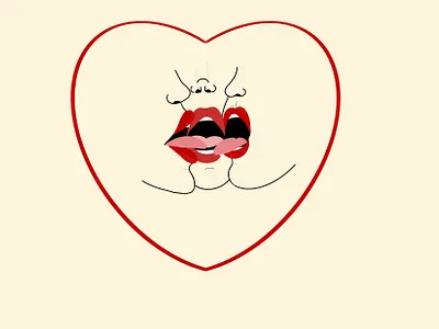 Day of Love and Lust girls hand drawn kiss lesbian lgbtq lover lust procreateapp sexy tongue valentines day women women in illustration