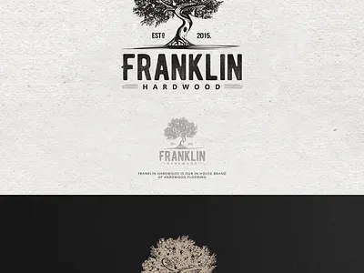 Franklin Hardwood carpentry flooring franklin hardwood logo logodesign tree tree logo wood wood logo