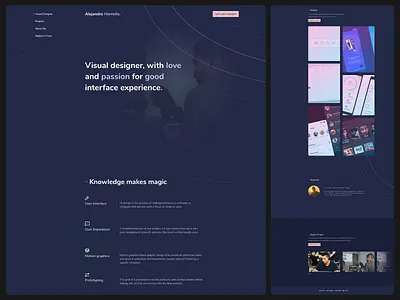 Landing Page - Portafolio adobe xd colors design interaction interface landing page principle sketch ui ui design uidesign uiux uxdesign uxdesigner webdesign