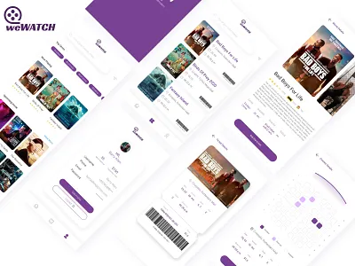 weWATCH apps design inspiration mobile movie ui user interface ux visual exploration