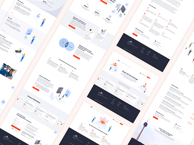 PushPartner Overview No. 2 illustration interface isometric landingpage marketing agency marketing site ui ux webdesign website