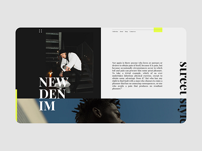 NEW DENIM animation branding design fashion flat interface typography ui web website