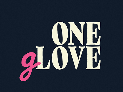 ONE gLOVE branding branding design design flat graphic design illustration illustrator lettering logo love minimal type