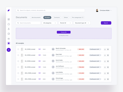 📃 Document Management - Property Management app clean dashboard design desktop document experience fintory interface list management product property real estate simple ui upload user ux web