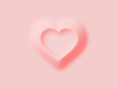 Valentines Day design dribbbleweeklywarmup illustration neomorphism