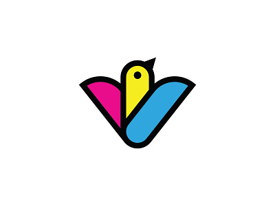 CMYK Bird abstract logo and creativity bird logo cmyk logo color palette logo colorful bird logo colourful logo graphic design graphic designer logo logo logo for sale printing printing logo