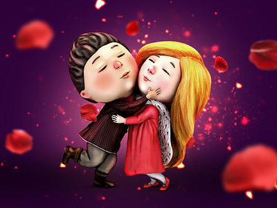 Kai an Gerda 3d characters gapchinska gerda kai love snow queen valentine