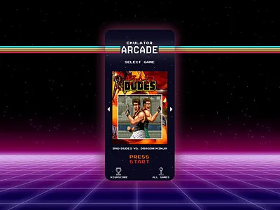 Arcade Emulator App arcade atari design emulator game illustration mobile mobile app mobile app design mobile ui nostalgic old school pacman