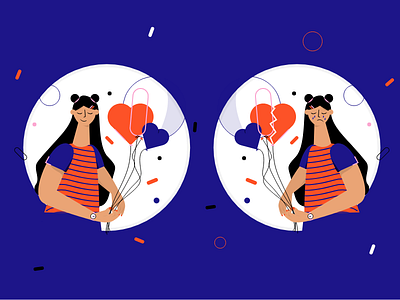 Valentine's Day illustration people valentines