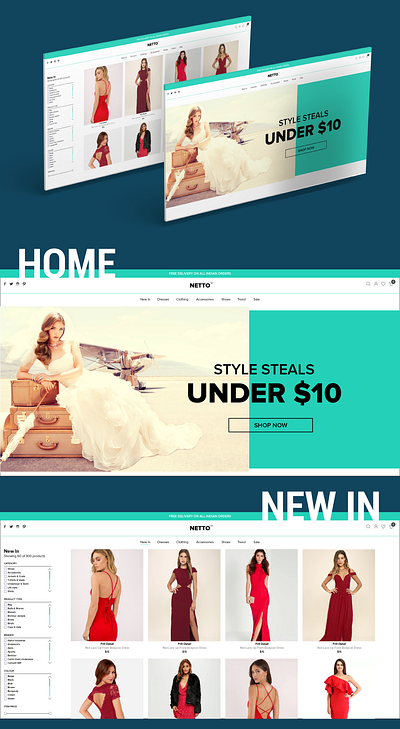 Shopping web branding design illustration simple typography ui ux web website