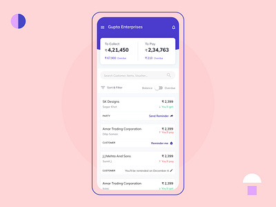 Dashboard UI Design account accountant accounting app business clean dashboard dashboard ui invoice management minimal sales