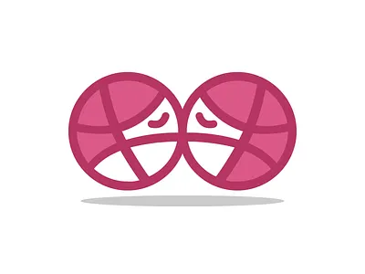 Love is... Dribbble boy girl heart kiss love rebound valentines