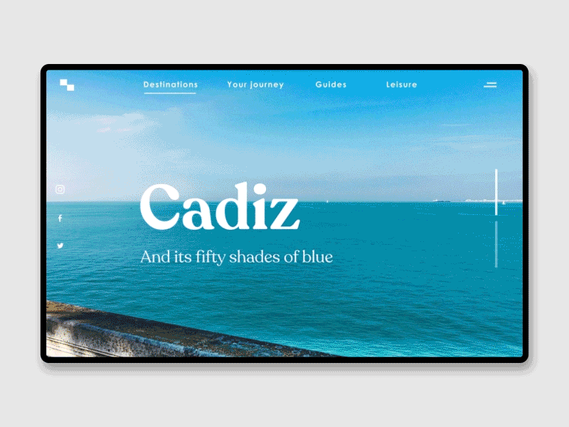 Tourism website landing page aftereffects animation landing landingpage landingpagedesign minimal photoshop ui uidesign uidesignpatterns uinspiration ux uxdesign uxui webdesign website