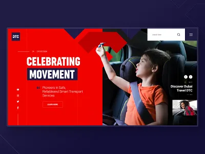 Dubai Taxi Corporation Website clean design interface design landing page minimal photoshop responsive design taxi transport ui uiux design web design website