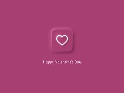 VD-2020 14 february dribbbleweeklywarmup icon neomorphism valentine day vector