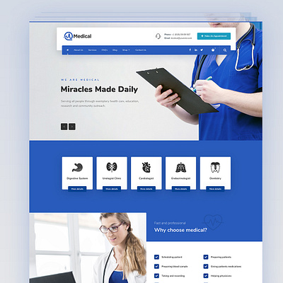 Medical WordPress theme theme ui ux web website website builder website design websites wordpress wordpress design wordpress theme xtra