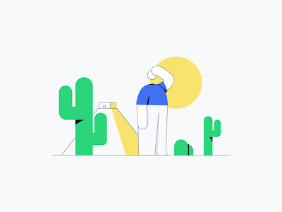Lisk - A little lost? 404 404page blockchain branding cactus character characterdesign design illustration
