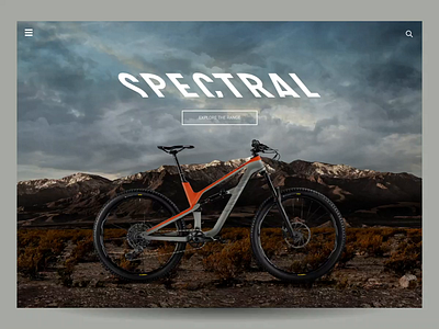 Canyon Spectral Product Page animation interaction design interactive landingpage motion design parallax principleapp product prototype uiux website