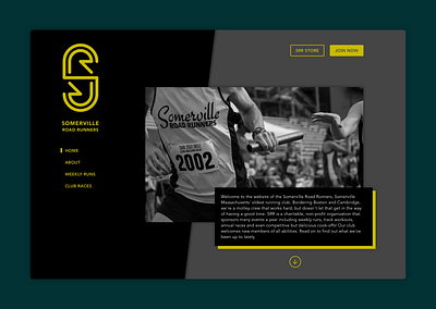 Somerville Road Runners - Landing Page dailyui design landingpage logo running web