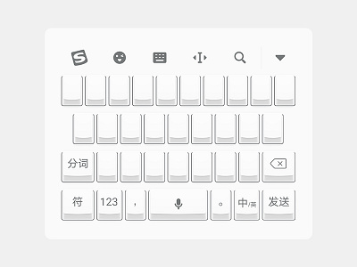 搜狗输入法皮肤——白·无刻 keyboard touch type 搜狗输入法 盲打 输入法