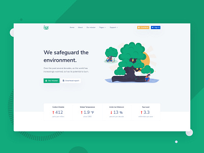 Leaf - Nonprofit Environmental Bootstrap 4 Template bootstrap bootstrap4 clean climate change climate crisis creative green illustration leaf modern template theme themesberg tree