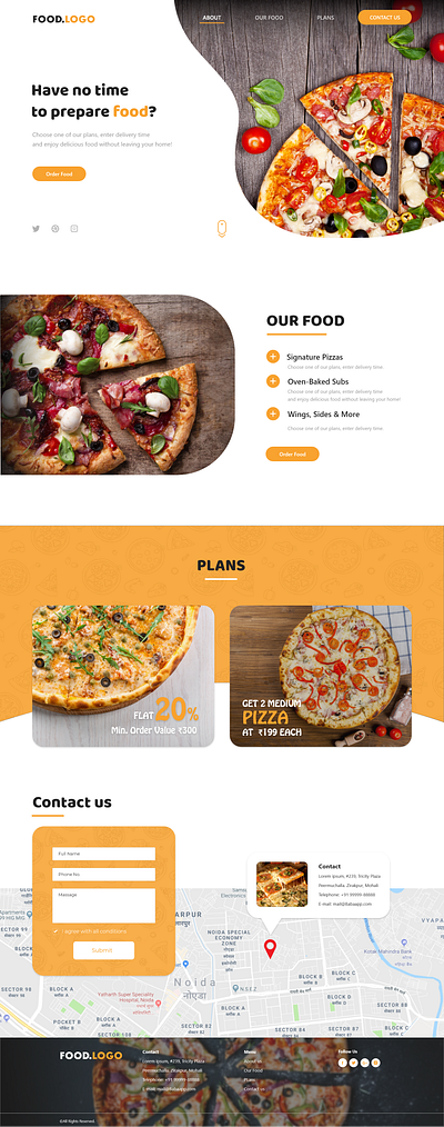 Food Website Xd Free design free file illustration ui ux web website