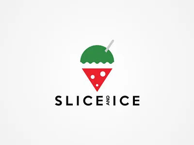 Slice and Ice branding icecream icon design identity logo logo inspirations logodesign pizza slice sliced vector