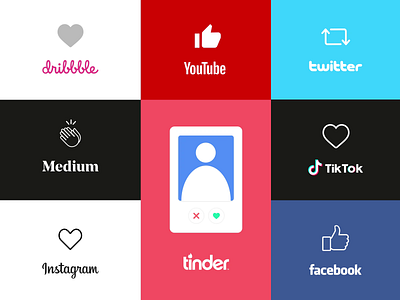 Valentines day - Social Media interactions animation branding design designs designstudio dribbble facebook graphic illustration instagram interaction linkedin motion social social media tinder ui uidesign ux valentine