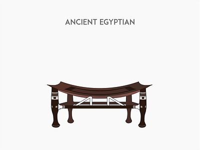 Ancient Egyptian sofa chair deck flat furniture sofa vector
