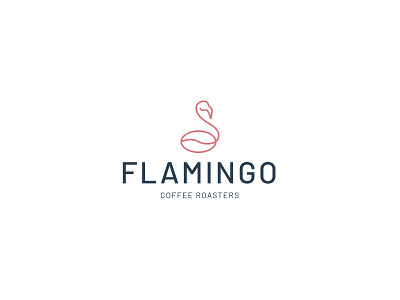 Flamingo - Coffee Roasters blue brand identity branding business card coffe roasters coffee coffee bag coffee bean cup flat logo logo design logotype mark pink roasters typography visual design visual identity