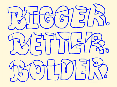 B B B 2 better bigger bolder lettering receipt bank sticker