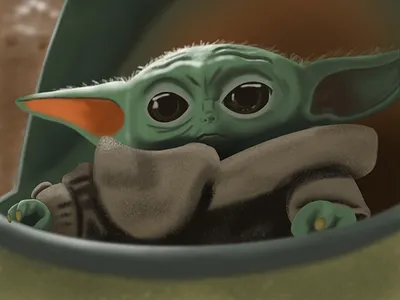 The Child affinity designer baby yoda disney illustration mandalorian mando star wars the child yoda