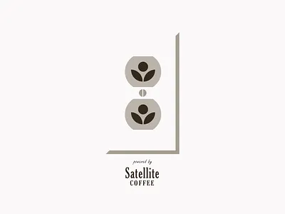 Satellite albuquerque branding clean coffee coffee shop design illustrator logo logo design outlet powered by satellite simple vector
