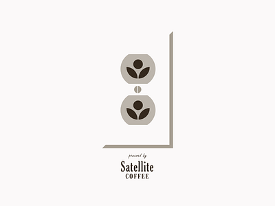 Satellite albuquerque branding clean coffee coffee shop design illustrator logo logo design outlet powered by satellite simple vector