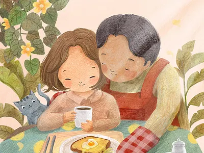 Romantic Brunch brunch cooking couple couple illustration couplegoals editorial illustration illustration love romantic