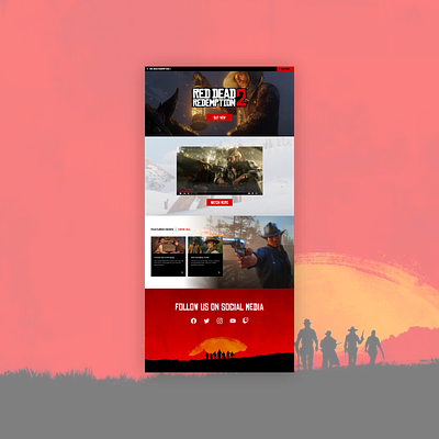 RDR2 Landing Page branding clean concept design flat graphic minimal ui ux web