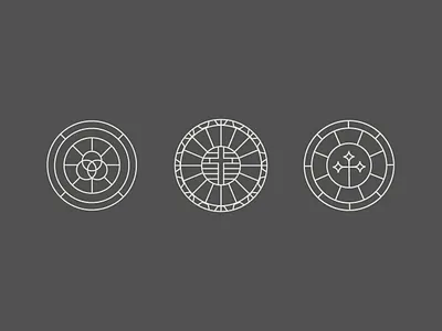 Church Logo Symbols badge brand branding christian church cross history icon illustration jesus lines logo ministry pray reformed religious sermon trinity web