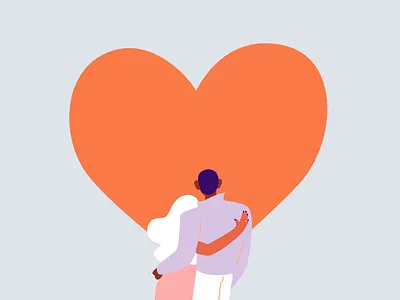 Love You So Much couple heart illustration love valentines valentines day