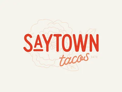 SayTown Tacos branding food foodhall illustration logo logodesign restaurant restaurant branding san antonio sanantonio satx taco tacos texas