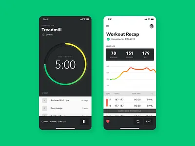 Workout App Exploration clean recap tracker trainer training app typography ui ux workout app