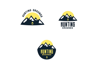 HUNT illustration logodesign mountain