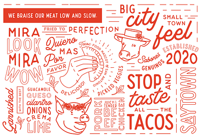 2// Window Decal | SayTown Tacos decal restaurant branding sanantonio taco tacos texas typogaphy window